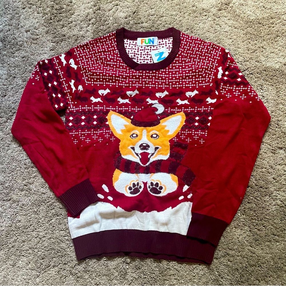 NWT Corgi Ugly Christmas Sweater | Small